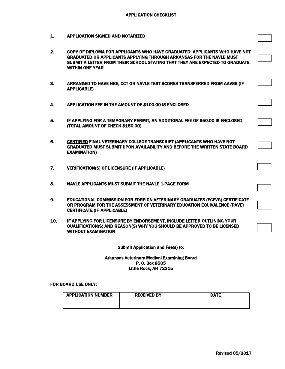Application Form for Arkansas Veterinary Licensure - Arkansas, Page 7
