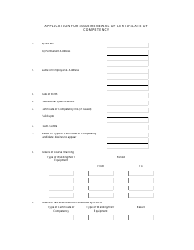 Application Form for Issue/Renewal of Certificate of Competency