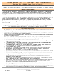 Form 201-R Charitable Gaming Permit Application - Renewal Applicants Only - Virginia, Page 12