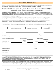 Form 201-R Charitable Gaming Permit Application - Renewal Applicants Only - Virginia, Page 8