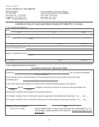Application Form for a License to Practice Optometry (By Examination or Reciprocity) - Pennsylvania, Page 6