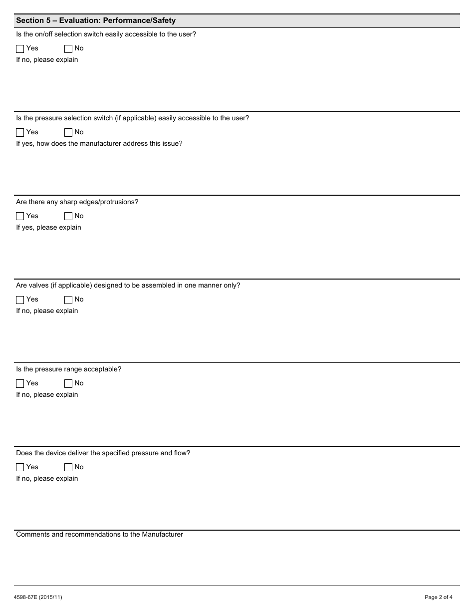 Form 4598-67E - Fill Out, Sign Online and Download Fillable PDF ...