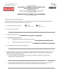 Form GP-1 &quot;Registration Statement for Partnership&quot; - Hawaii