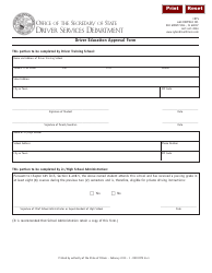 Document preview: Form DSD CDTS54 Driver Education Approval Form - Illinois
