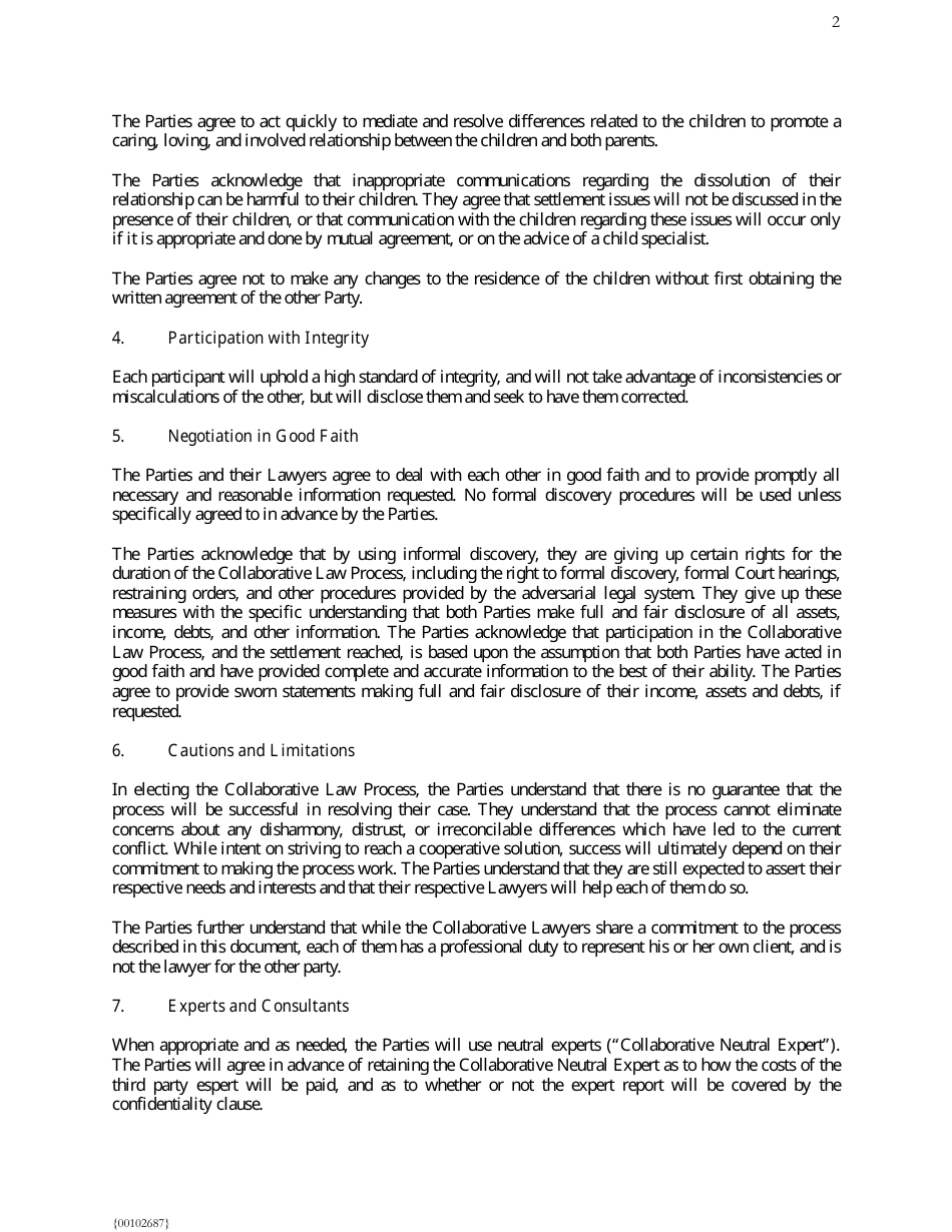 Collaborative Law Participation Agreement Template - Fill Out, Sign ...