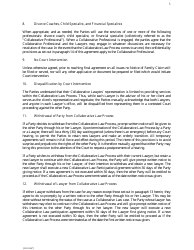 Collaborative Law Participation Agreement Template, Page 3
