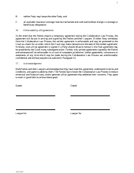 Collaborative Law Participation Agreement Template, Page 5
