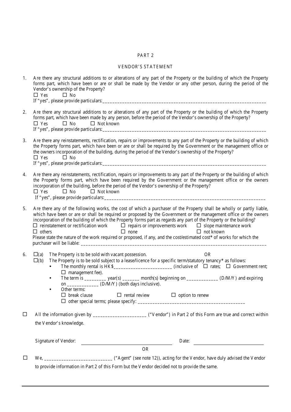 Property Information Form - Hong Kong, Page 3