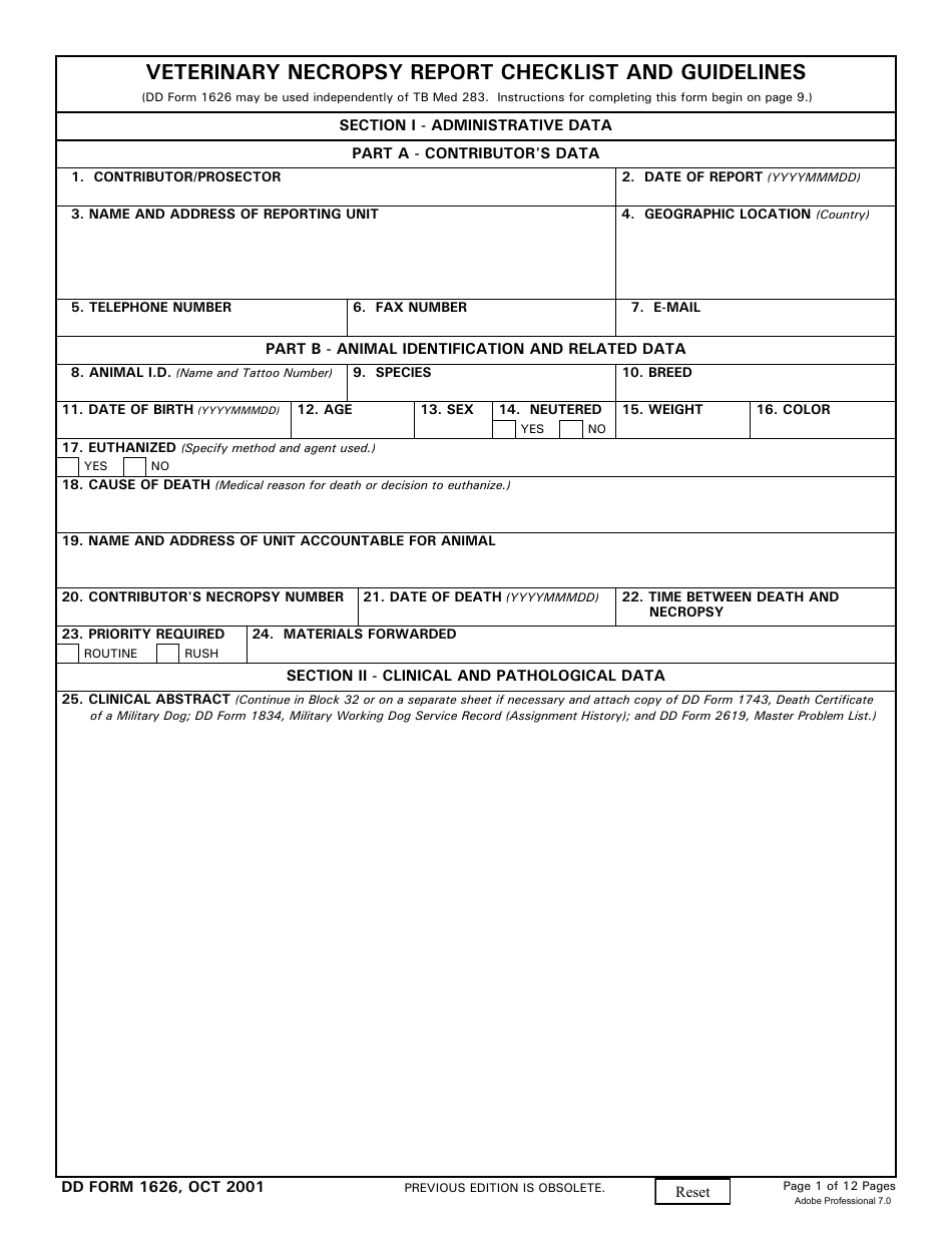 DD Form 1626 - Fill Out, Sign Online and Download Fillable PDF ...