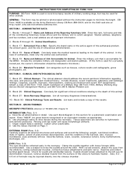 DD Form 1626 Veterinary Necropsy Report Checklist and Guidelines, Page 9