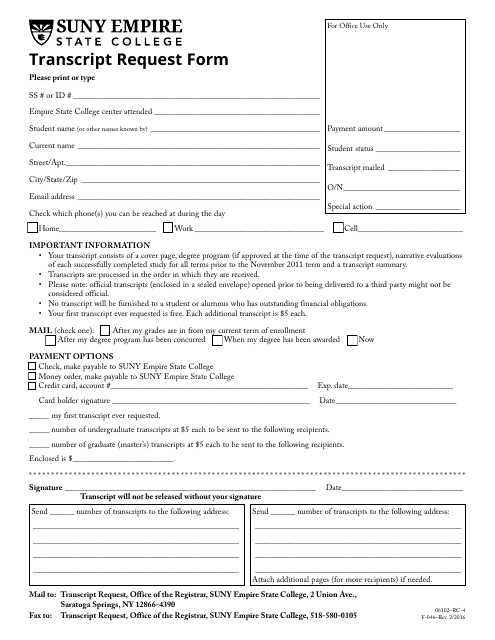 Form F-046 Printable Pdf