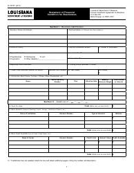 Form R-20222 Statement of Financial Condition for Businesses - Louisiana