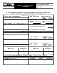 Document preview: Form R-20223 Statement of Financial Condition for Individuals - Louisiana