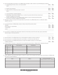 Form 4458 Business Activity Questionnaire - Missouri, Page 4