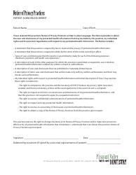 Document preview: Notice of Privacy Practices Form - Pleasant Valley