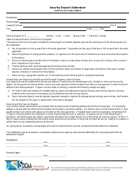 Form 209 &quot;Security Deposit Addendum - San Diego County Apartment Association&quot; - San Diego, California