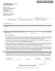 Document preview: Form BCA12.20 Articles of Dissolution - Illinois