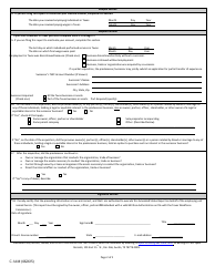 Form C-1AM Amended Status Report - Texas, Page 2