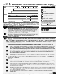 IRS Form 941-X Adjusted Employer's Quarterly Federal Tax Return or Claim for Refund