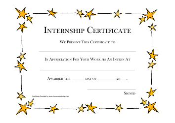 &quot;Internship Certificate Template&quot;