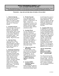 Document preview: Auto Accident Report Form - Ahtky Insurance Agency