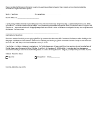 FDVA Form 0007 Application Form for Veteran&#039;s Preference - Seminole County, Florida, Page 2