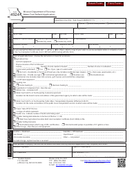 Form 4924 Motor Fuel Refund Application - Missouri