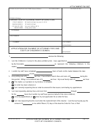 Form FM-1067 Application for Payment of Attorney Fees and Costs of Children&#039;s Counsel - COUNTY OF SANTA CLARA, California