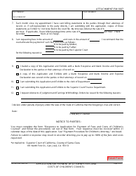 Form FM-1067 Application for Payment of Attorney Fees and Costs of Children&#039;s Counsel - COUNTY OF SANTA CLARA, California, Page 2