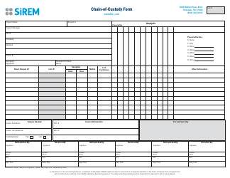 Document preview: Chain-Of-Custody Form - Sirem