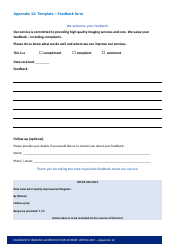 Appendix 12 Template - Feedback Form (Diagnostic Imaging Accreditation Scheme (Dias) User Guide) - Australia