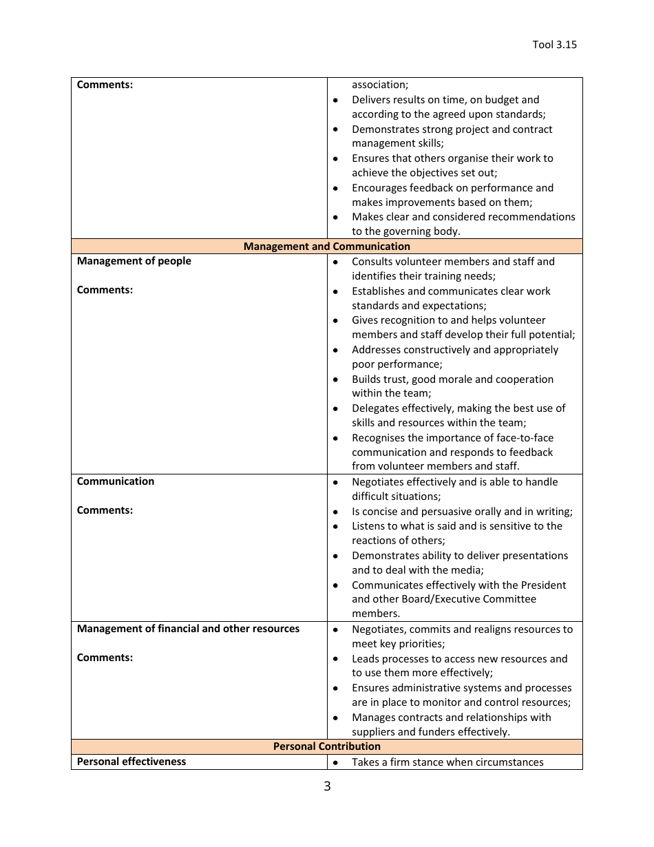 Performance Evaluation Form - Executive Director/ Chief Executive ...