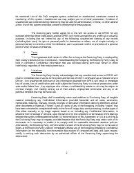 Enclosure 1 Agreement to Protect Confidential Personal Information - Ohio, Page 2