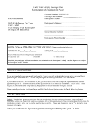 Cnic NAF 401(K) Savings Plan - Termination of Employment Form