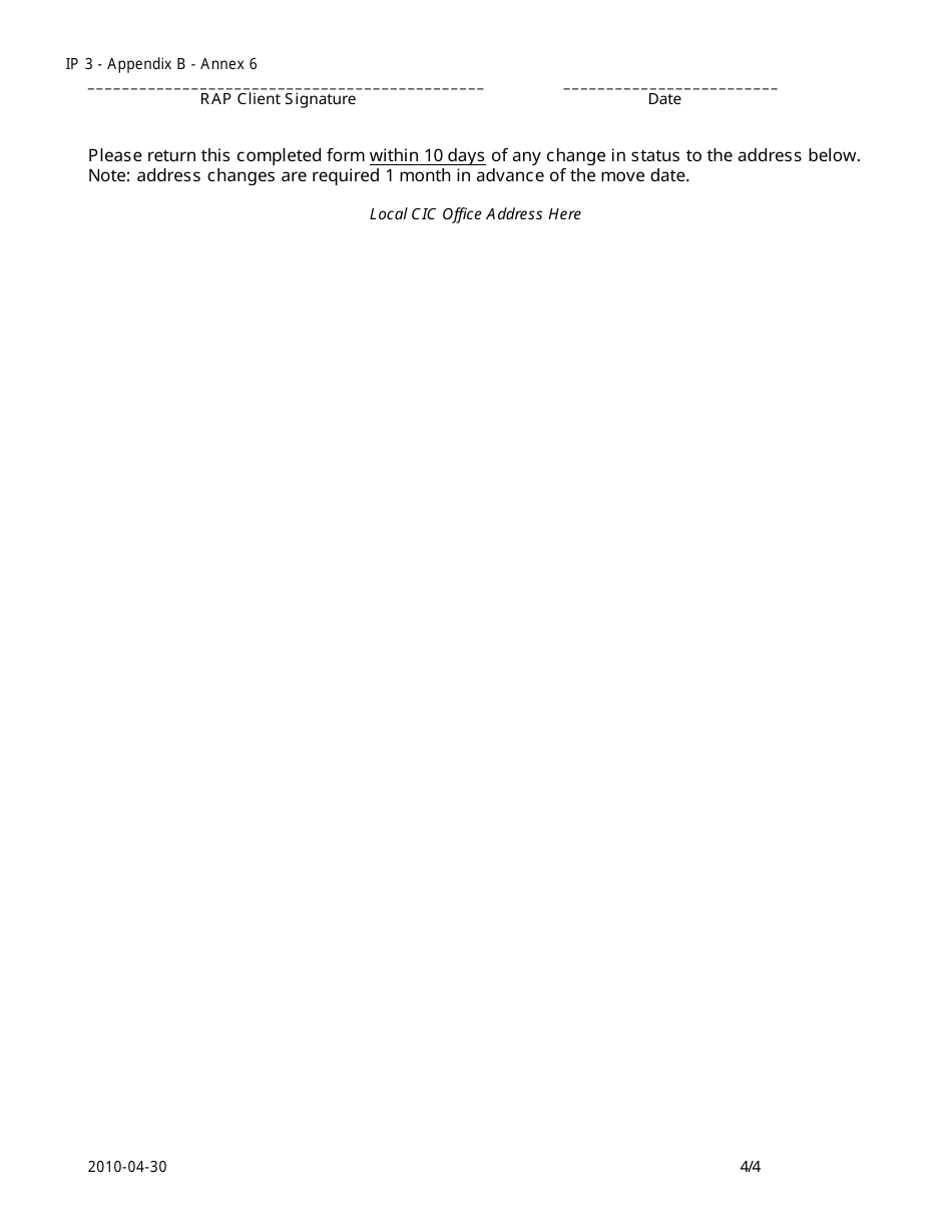 Form 3 Rap Change of Status Form - Canada, Page 4