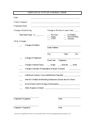 Document preview: Employee Status Change Form