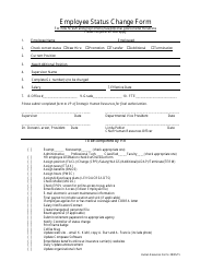 Document preview: Employee Status Change Form - Human Resources