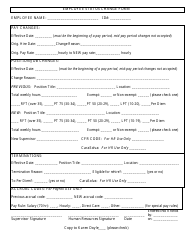 Document preview: Employee Status Change Form