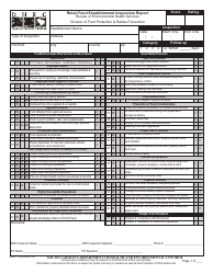 DHEC Form 1722A Retail Food Establishment Inspection Report - South Carolina