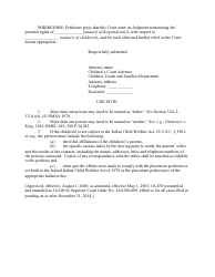 Form 10-540 &quot;Motion for Termination of Parental Rights - Children's Court&quot; - New Mexico, Page 3