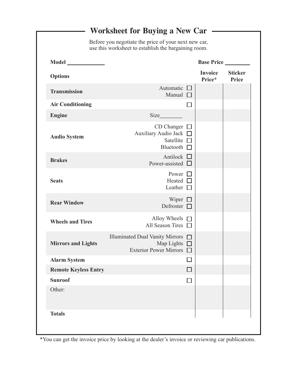 Dealer Book Out Sheet