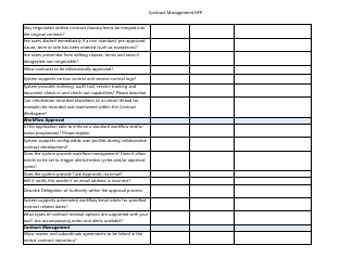 Contract Management Rfp Spreadsheet Template, Page 3