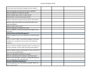 Contract Management Rfp Spreadsheet Template, Page 5