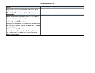 Contract Management Rfp Spreadsheet Template, Page 6