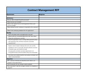 Contract Management Rfp Spreadsheet Template, Page 7