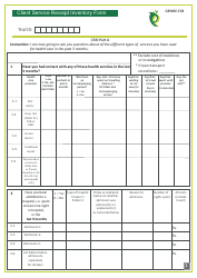 Document preview: Client Service Receipt Inventory Form - London School of Hygiene & Tropical Medicine