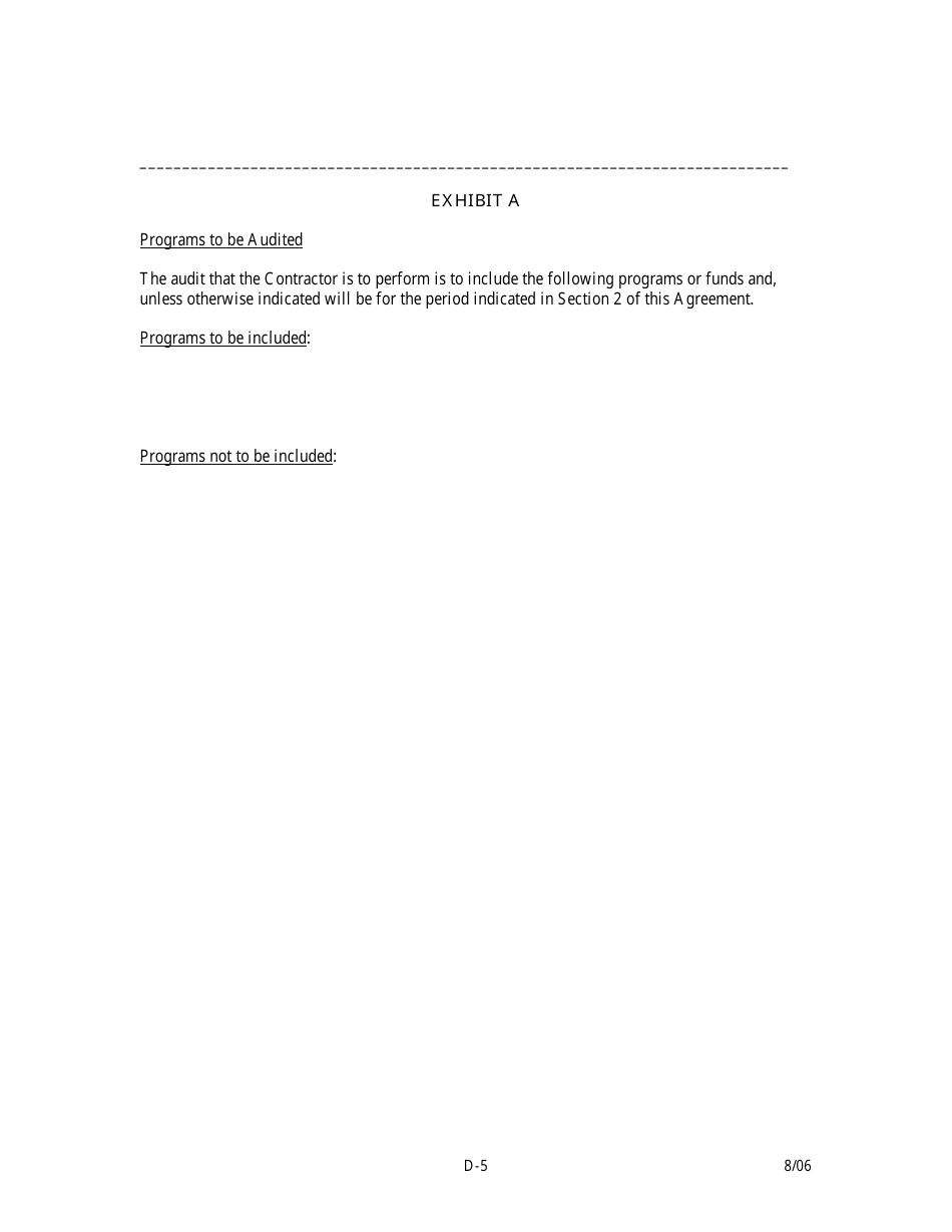 Appendix D Sample Audit Agreement - Connecticut, Page 5