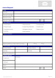 Document preview: Leave Application Form - Blue