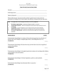 Practicum Evaluation Form - University of Victoria