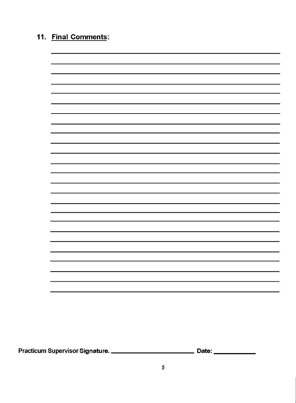 Practicum Suprevisors Evaluation Form, Page 3